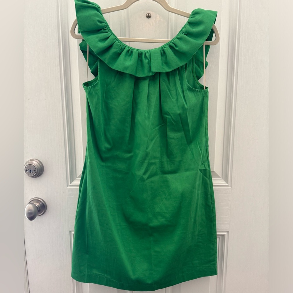 Trina Turk Green Mini Dress with Ruffle